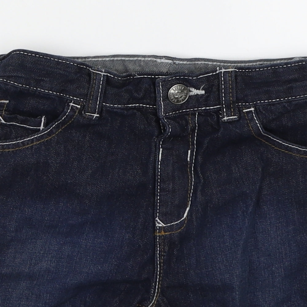 George Girls Black  Denim Mom Shorts Size 3-4 Years