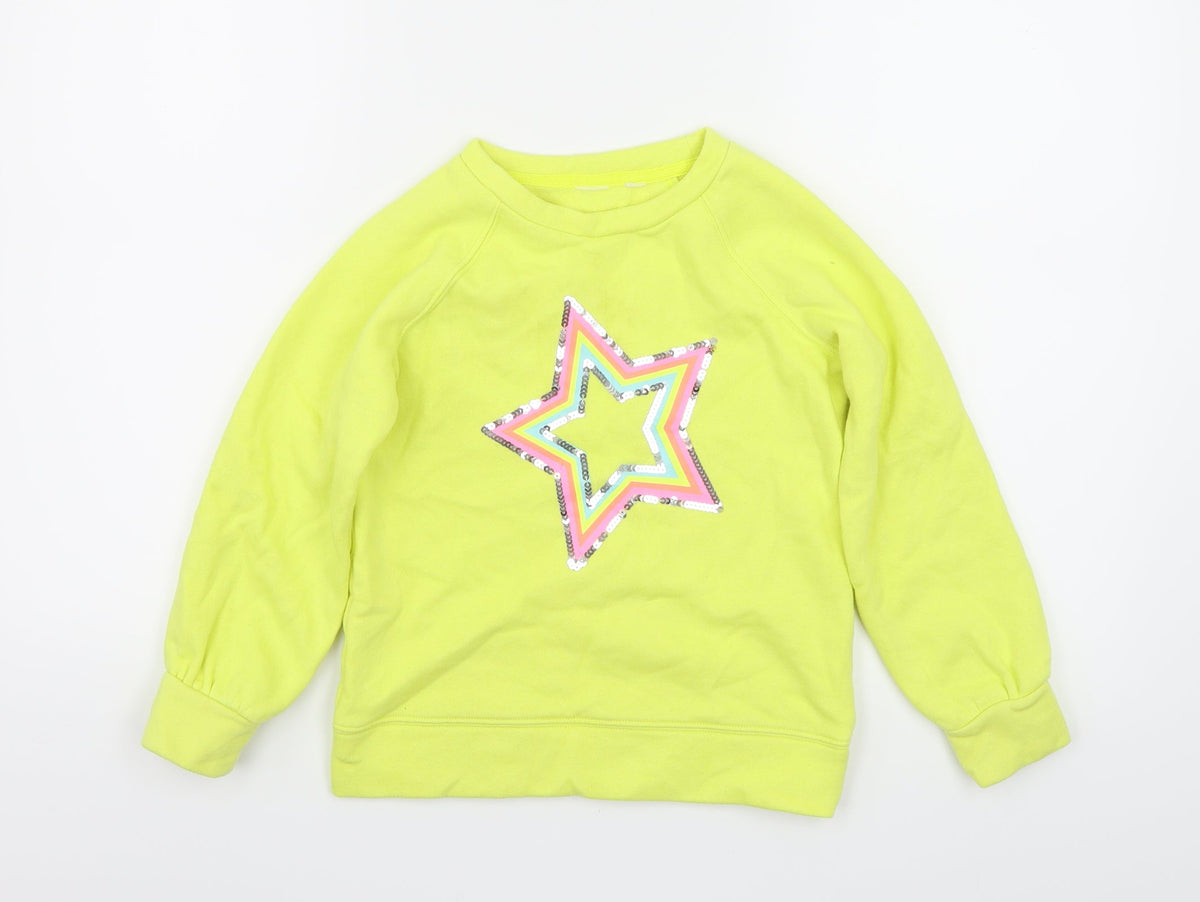 Preworn Girls Yellow   Pullover Sweatshirt Size S