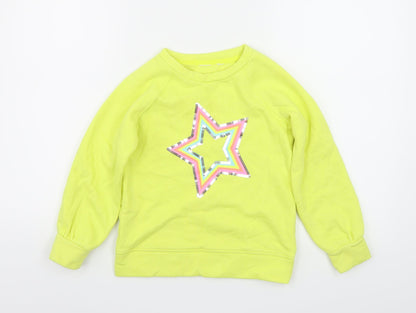 Preworn Girls Yellow   Pullover Sweatshirt Size S