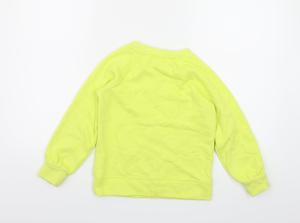 Preworn Girls Yellow   Pullover Sweatshirt Size S