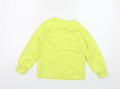 Preworn Girls Yellow   Pullover Sweatshirt Size S