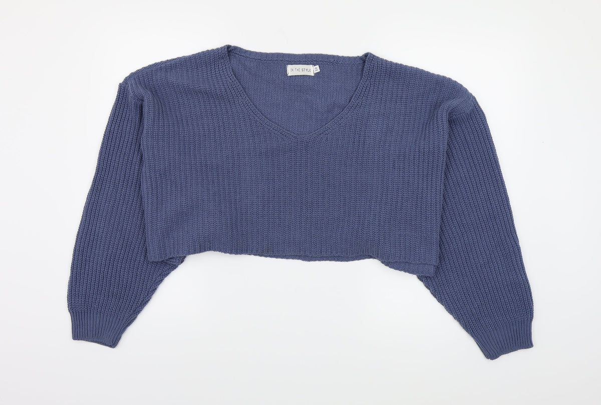 In the Style Womens Blue  Knit Pullover Jumper Size 10