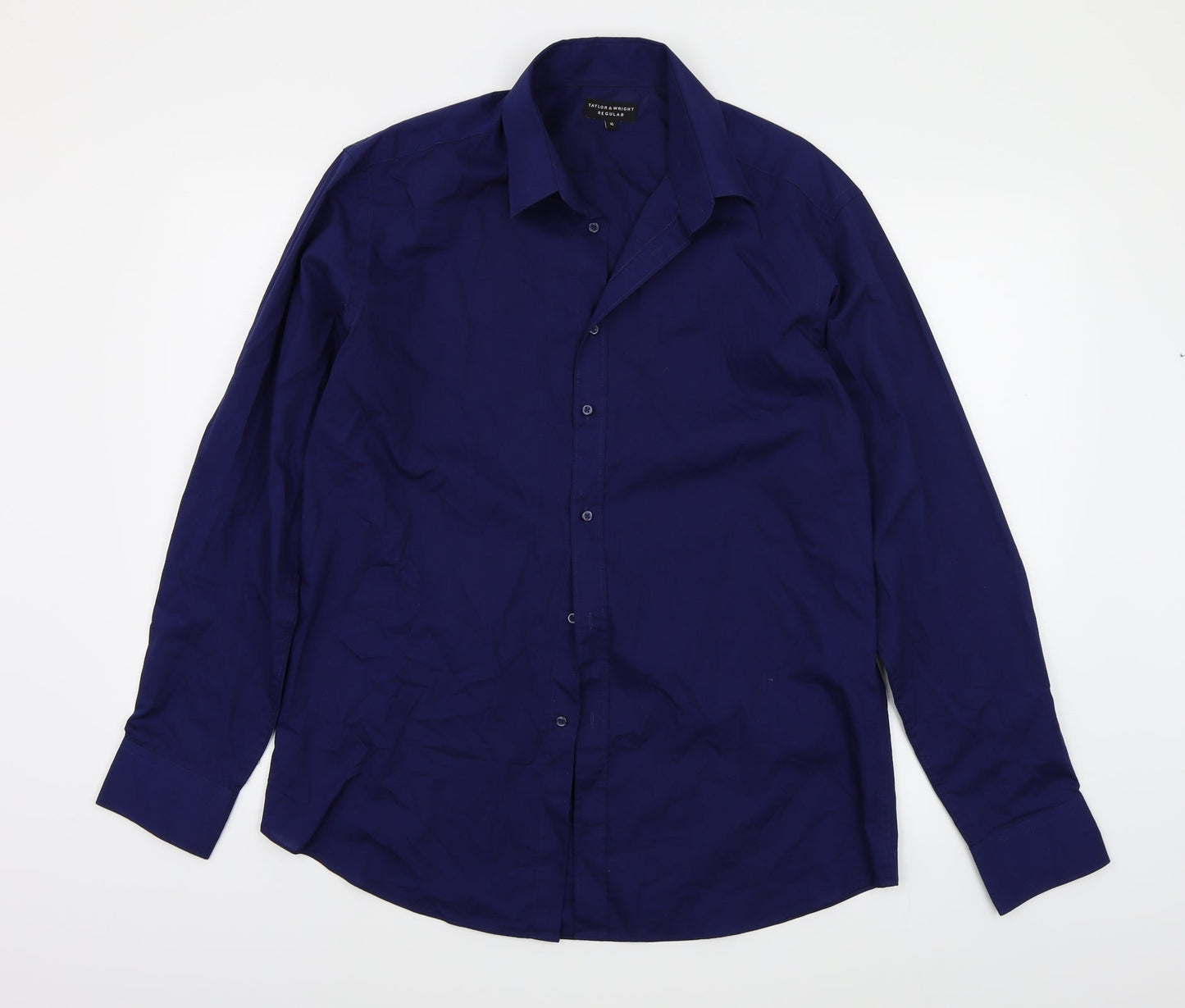 Taylor & Wright Mens Blue    Button-Up Size 16