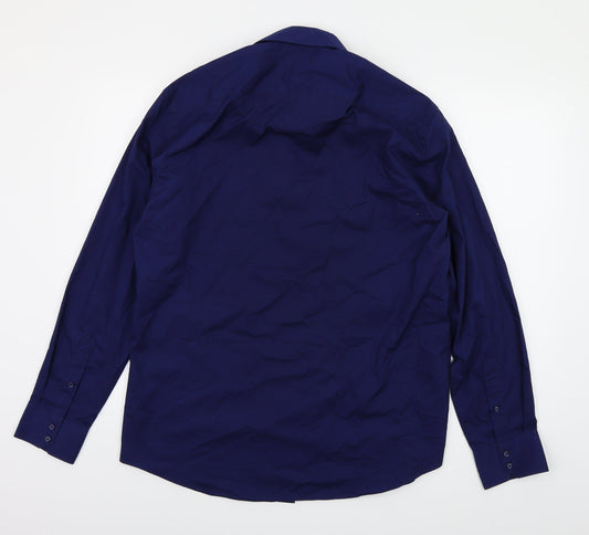 Taylor & Wright Mens Blue    Button-Up Size 16