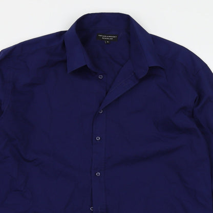 Taylor & Wright Mens Blue    Button-Up Size 16