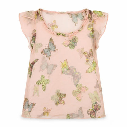 Changes By Together Womens Pink Geometric Chiffon Basic Blouse Size 14