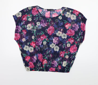 Womens UK Size 10 Atmosphere Blue Basic Blouse