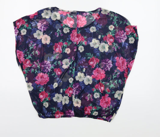 Womens UK Size 10 Atmosphere Blue Basic Blouse