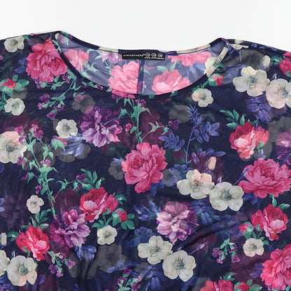 Womens UK Size 10 Atmosphere Blue Basic Blouse