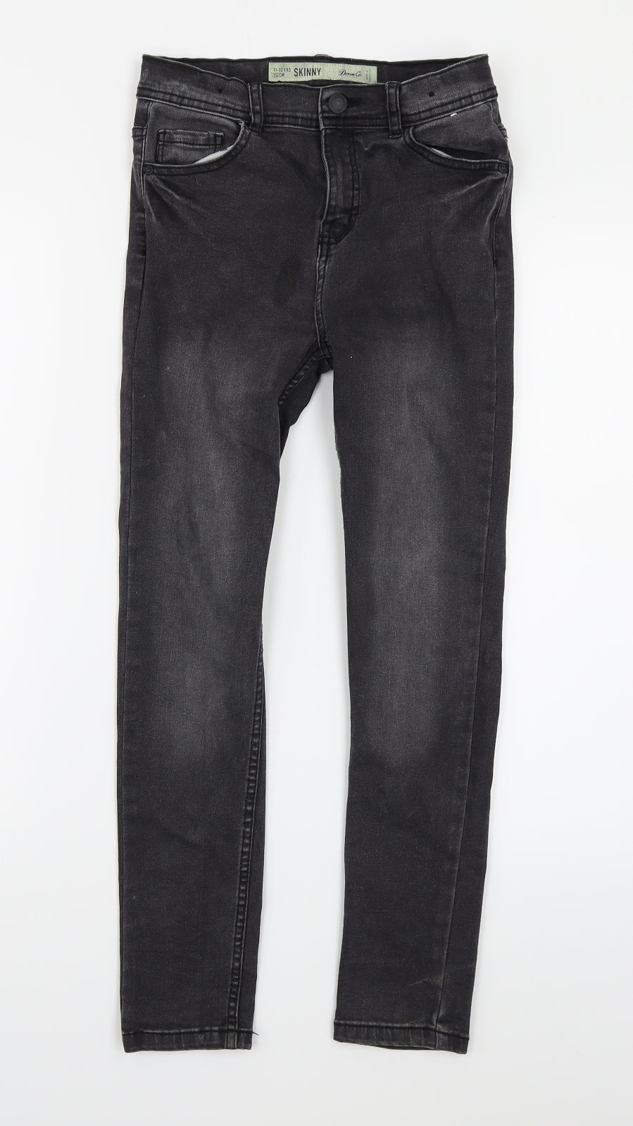 Denim & Co. Girls Black  Denim Skinny Jeans Size 11-12 Years