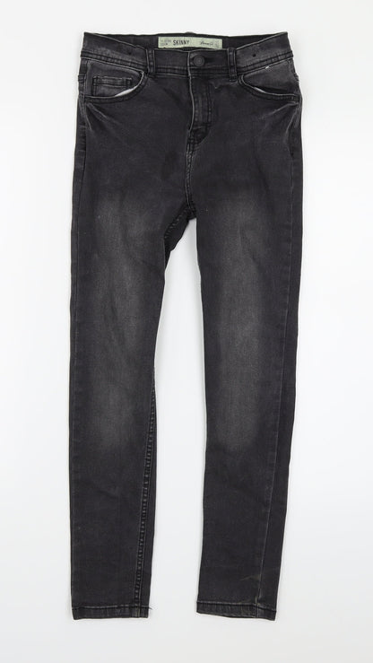 Denim & Co. Girls Black  Denim Skinny Jeans Size 11-12 Years