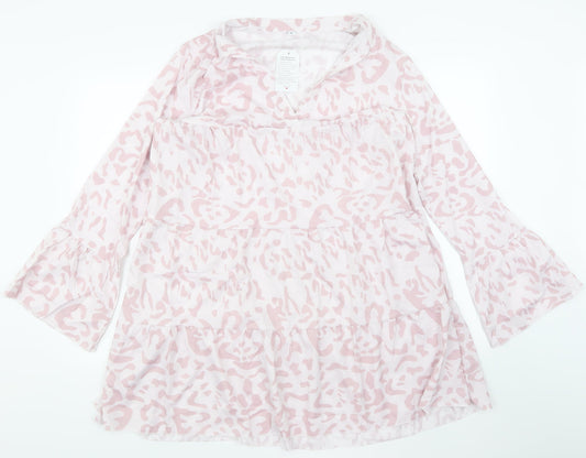 Womens UK Size XL BM Pink Basic Blouse