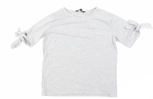Womens UK Size 10 NEWLOOK Grey Basic T-Shirt