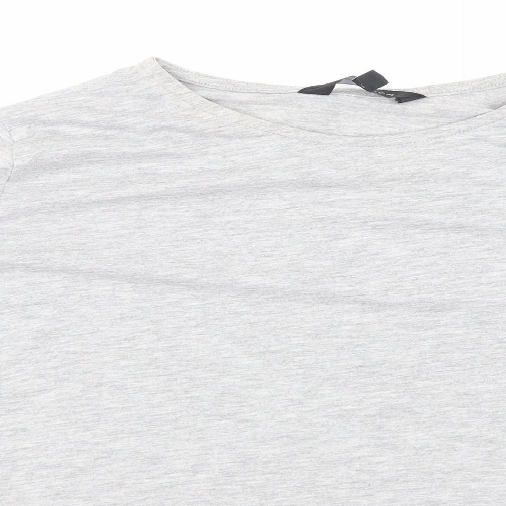 Womens UK Size 10 NEWLOOK Grey Basic T-Shirt