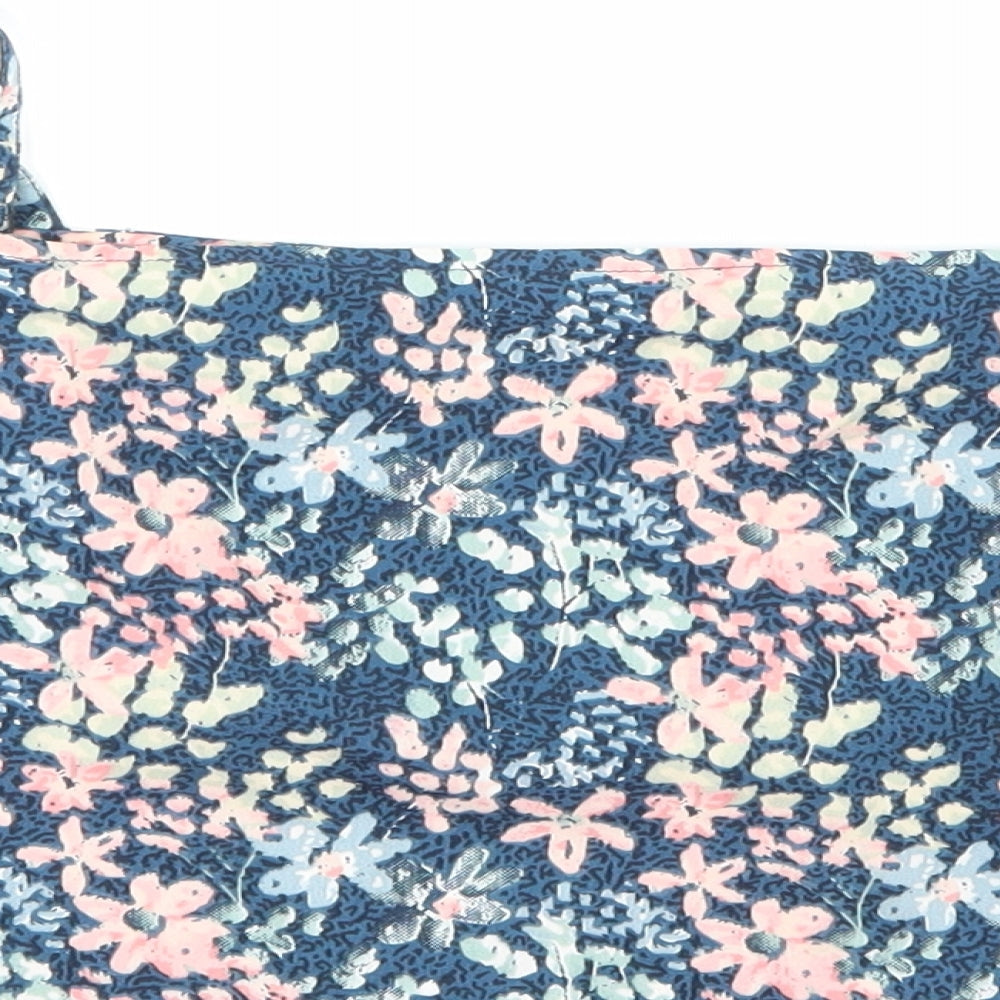 Kylie Girls Blue Floral  Basic Tank Size 12 Years