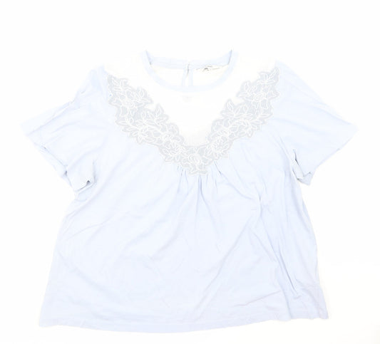 Womens UK Size 14 NEXT Blue Basic T-Shirt
