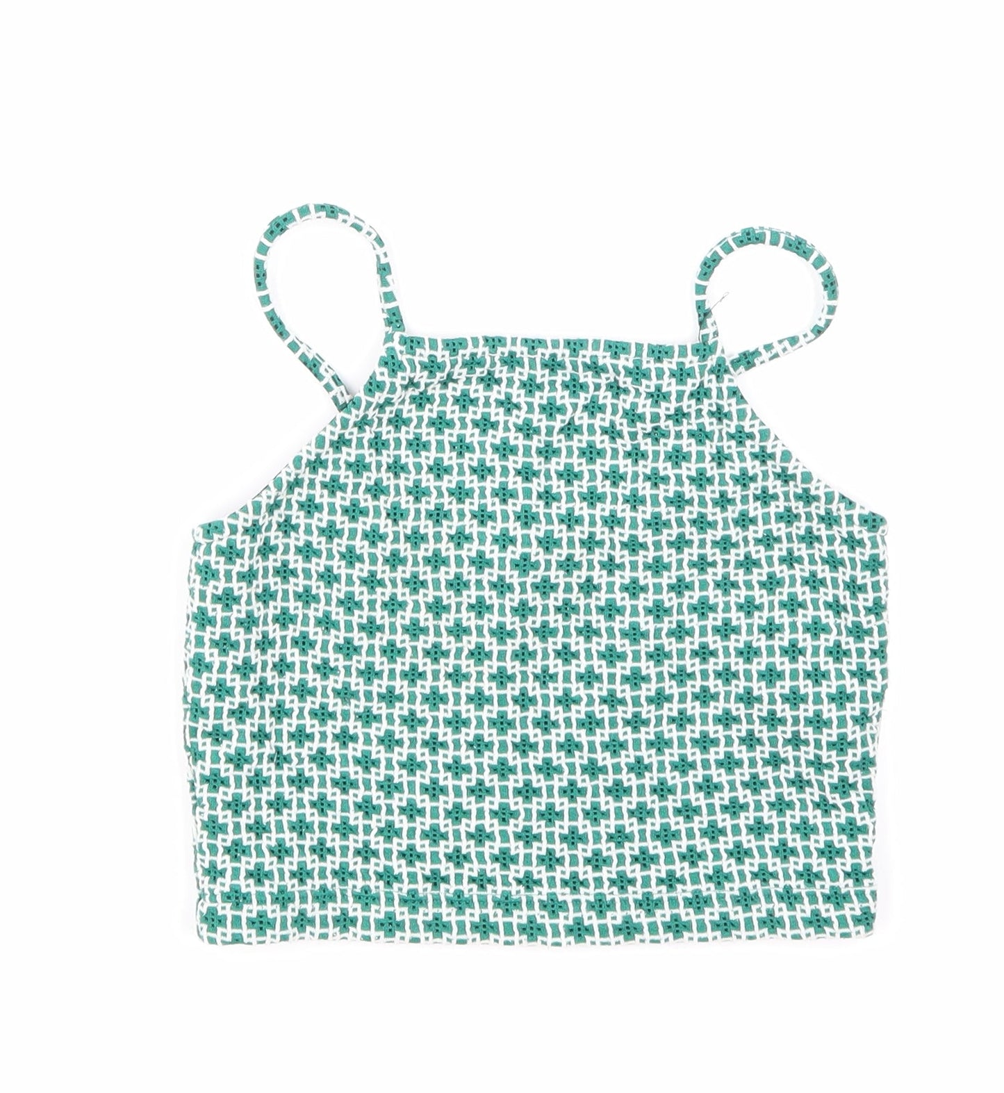 Womens UK Size 6 Topshop Green Basic Tank