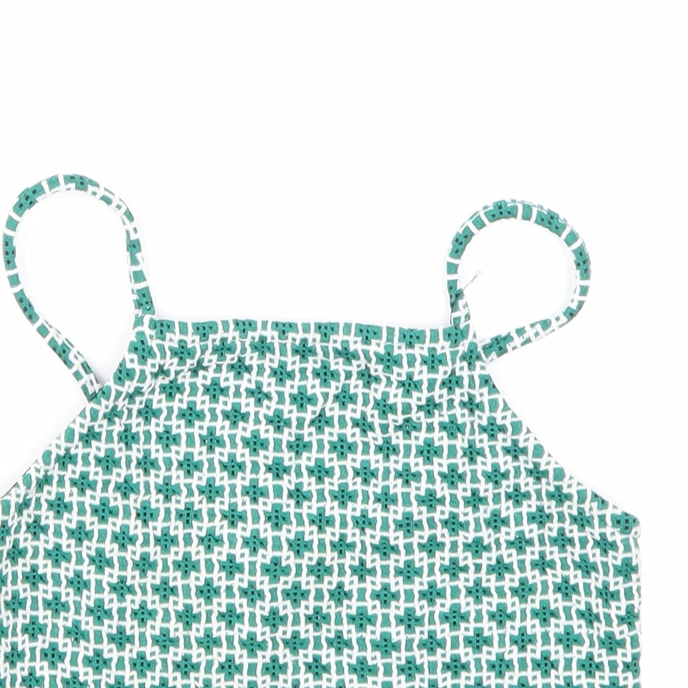 Womens UK Size 6 Topshop Green Basic Tank