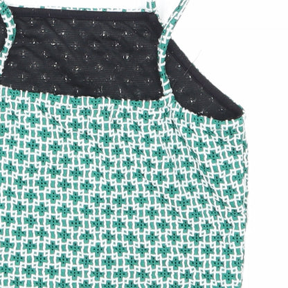 Womens UK Size 6 Topshop Green Basic Tank