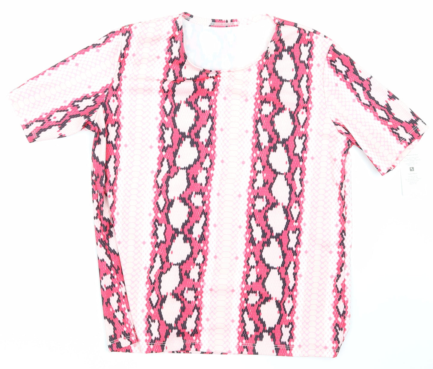 Womens UK Size 10 Moda Pink Basic T-Shirt