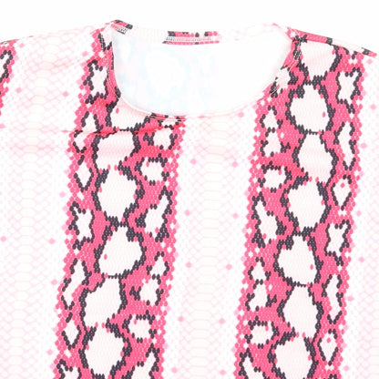 Womens UK Size 10 Moda Pink Basic T-Shirt
