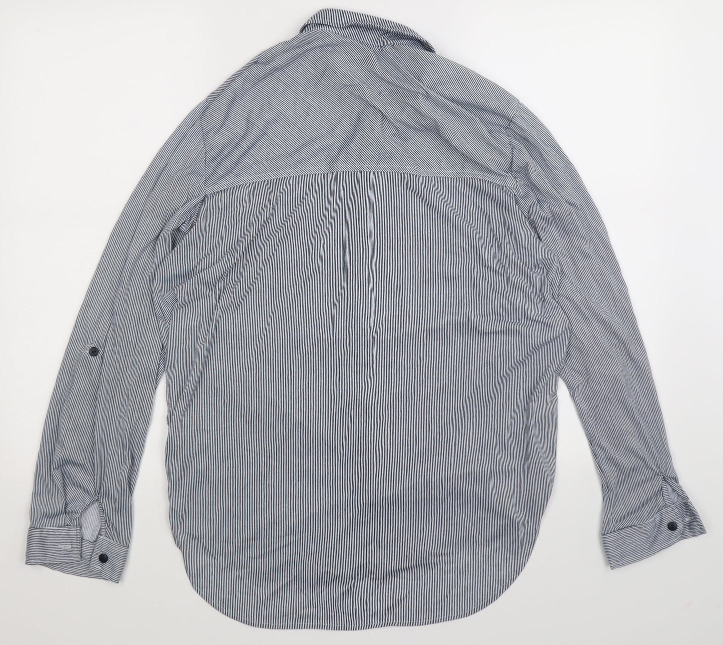 Womens UK Size XL Passport Blue Basic Button-Up