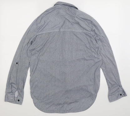 Womens UK Size XL Passport Blue Basic Button-Up