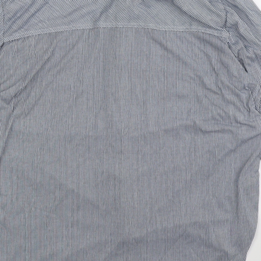 Womens UK Size XL Passport Blue Basic Button-Up