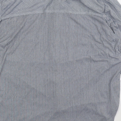 Womens UK Size XL Passport Blue Basic Button-Up