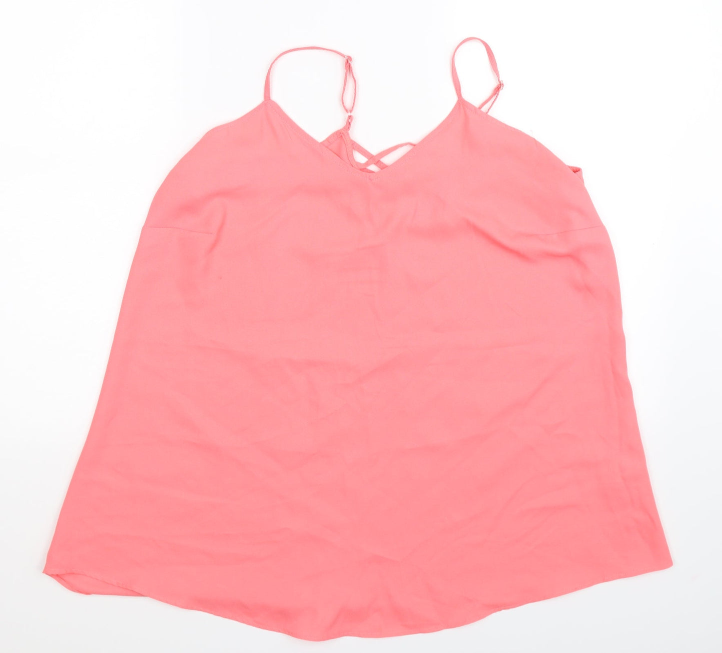 Womens UK Size 16 Yours Pink Basic Tank