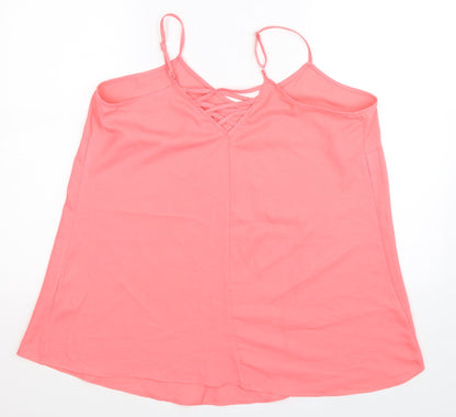 Womens UK Size 16 Yours Pink Basic Tank