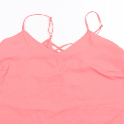 Womens UK Size 16 Yours Pink Basic Tank