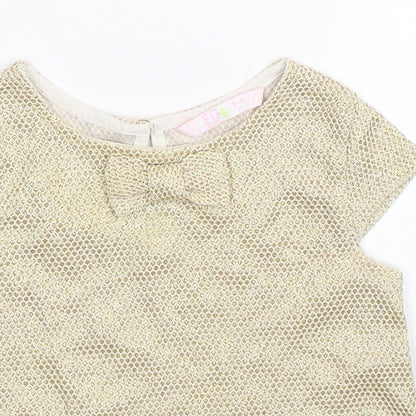 FG4 Girls Gold   Basic T-Shirt Size 2-3 Years
