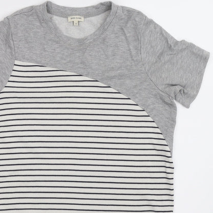 Womens UK Size 8 River Island Multicoloured Basic T-Shirt