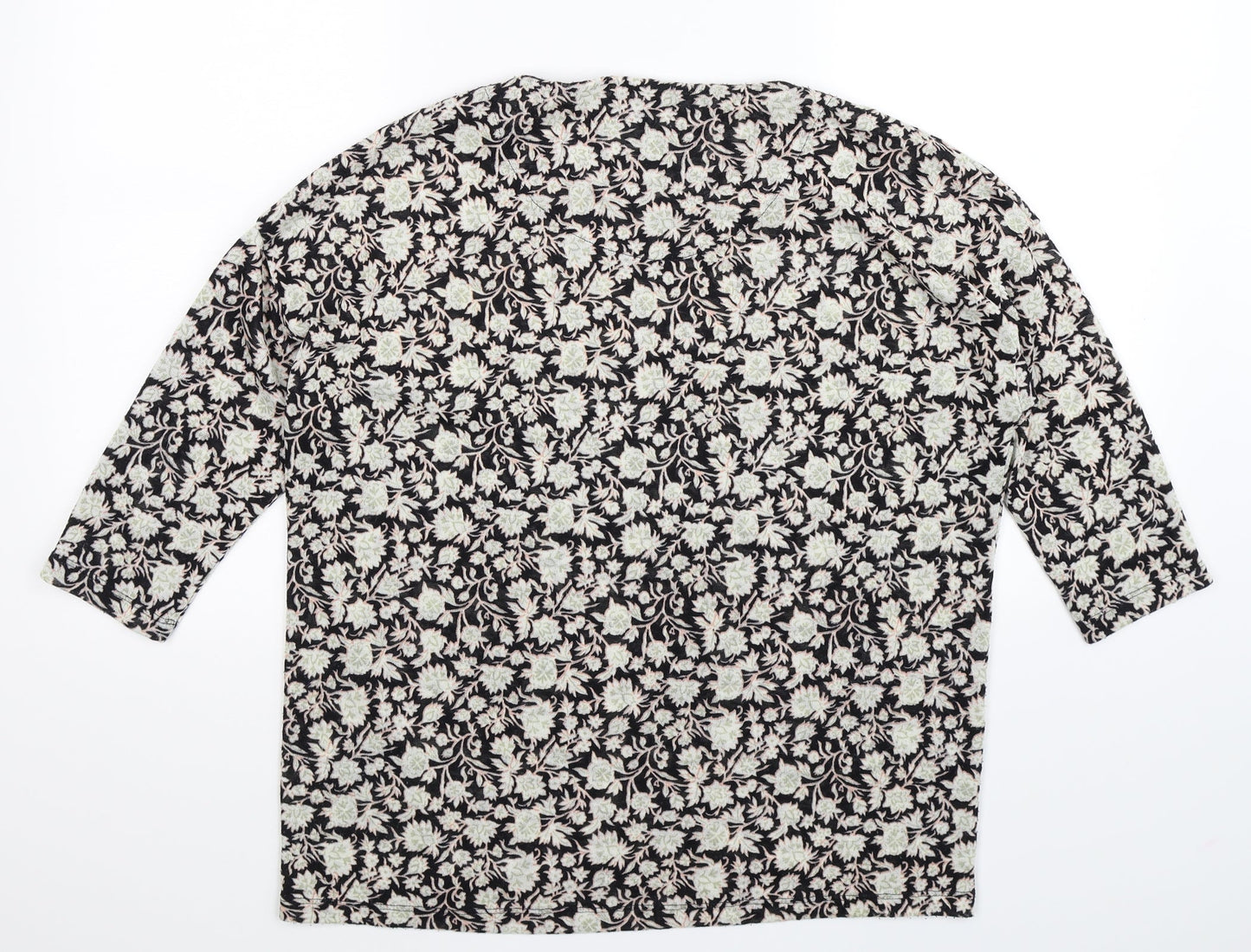 Marks and Spencer Womens Multicoloured Floral Knit Pullover Jumper Size 16