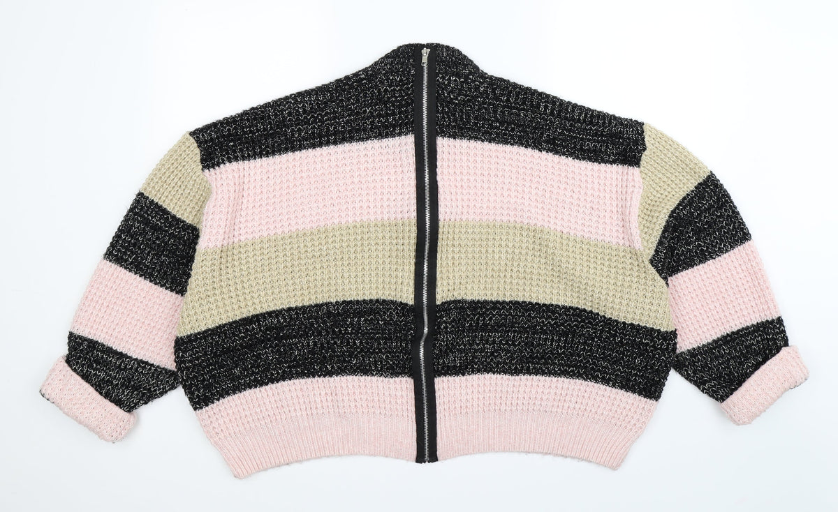 Next Womens Multicoloured  Knit Pullover Jumper Size M  - Oversized