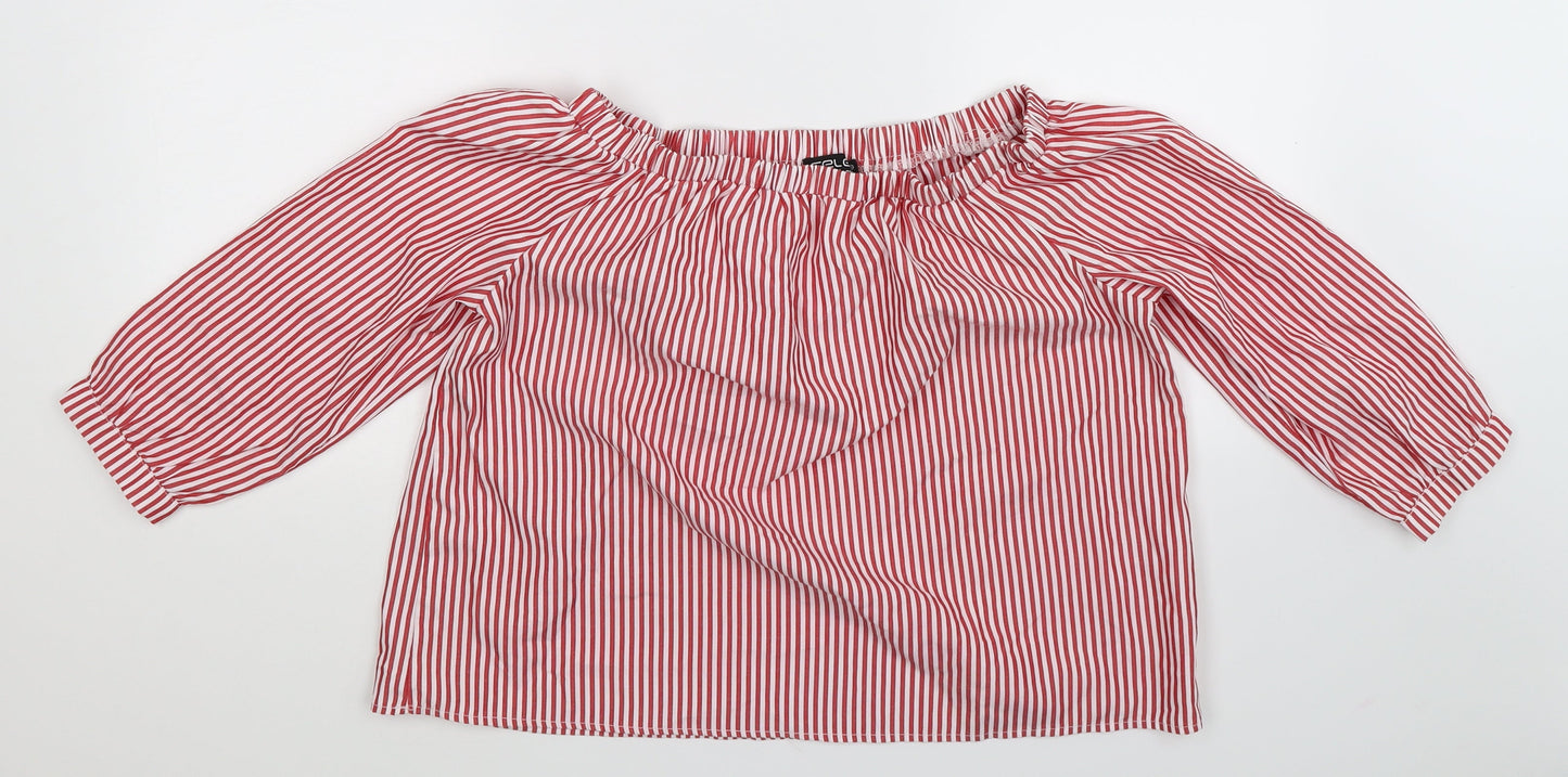 Womens UK Size 14 Select Multicoloured Cropped Blouse