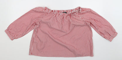 Womens UK Size 14 Select Multicoloured Cropped Blouse