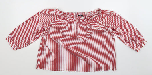 Womens UK Size 14 Select Multicoloured Cropped Blouse