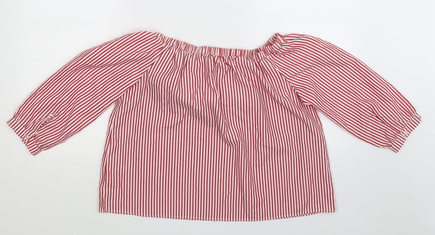 Womens UK Size 14 Select Multicoloured Cropped Blouse