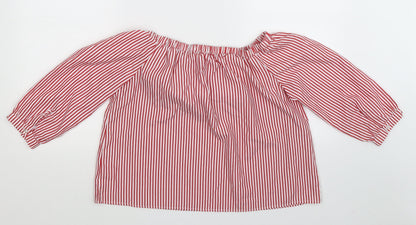 Womens UK Size 14 Select Multicoloured Cropped Blouse