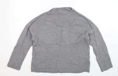H&M Womens Grey  Knit Pullover Jumper Size M