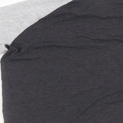 George Boys Grey Solid   Pyjama Top Size 8-9 Years  - Dino snore graphic