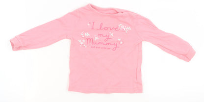 George  Pink   Basic T-Shirt Size 12-18 Months  - I Love Mummy