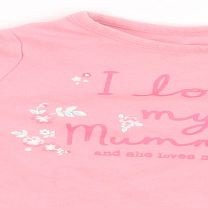 George  Pink   Basic T-Shirt Size 12-18 Months  - I Love Mummy