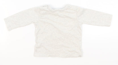 George Boys Grey   Basic T-Shirt Size 0-3 Months  - bear