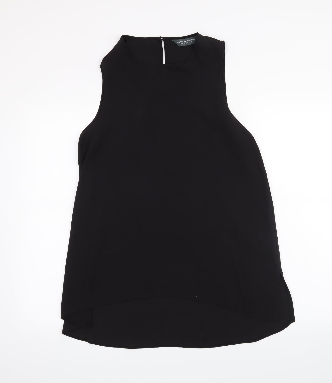 Womens UK Size 12 Dorothy Perkins Black Basic Tank
