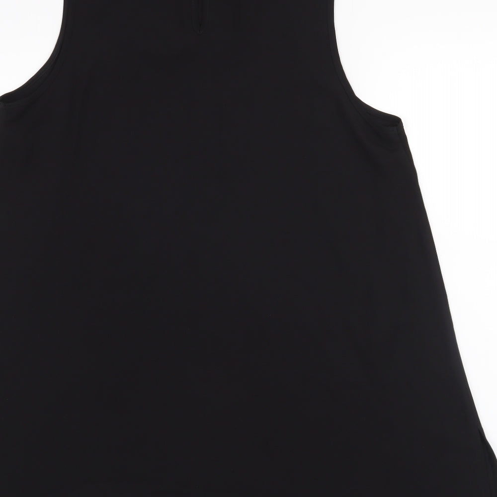 Womens UK Size 12 Dorothy Perkins Black Basic Tank