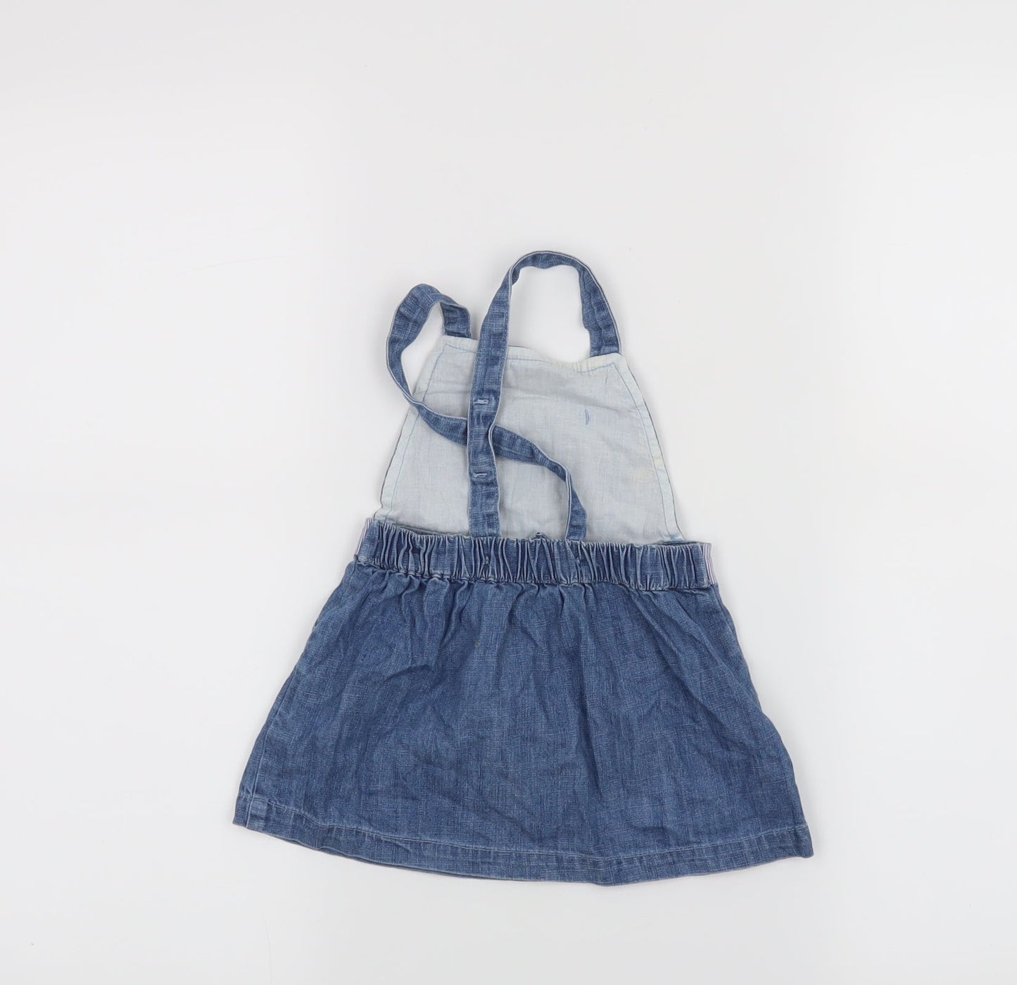 Matalan Girls Blue   Pinafore/Dungaree Dress  Size 6-9 Months