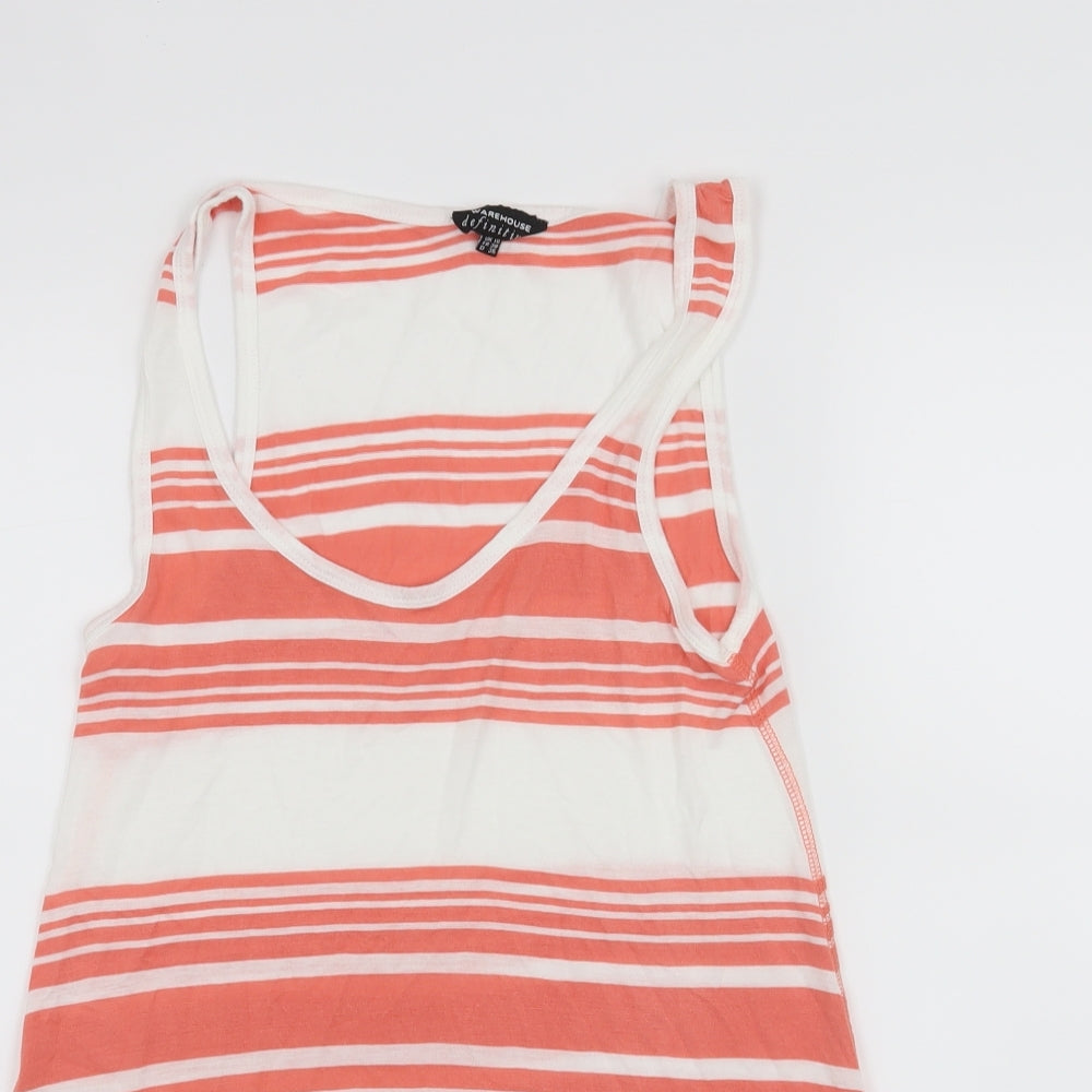 Womens UK Size 10 Warehouse Pink Basic Tank